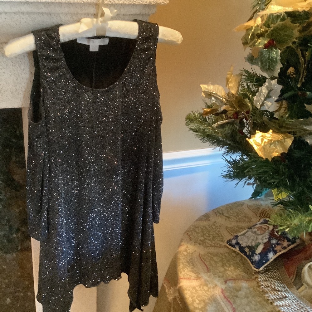 Festive cold shoulder top